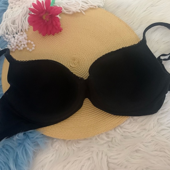 Victoria Secret Black Lined Demi Cup Bra 32DDD - Picture 3 of 5